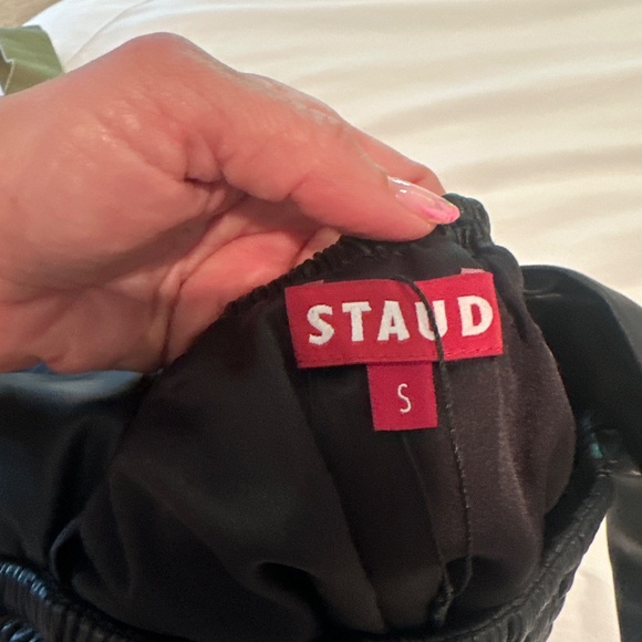 NWOT Staud faux leather peplum top - size small - Picture 3 of 4